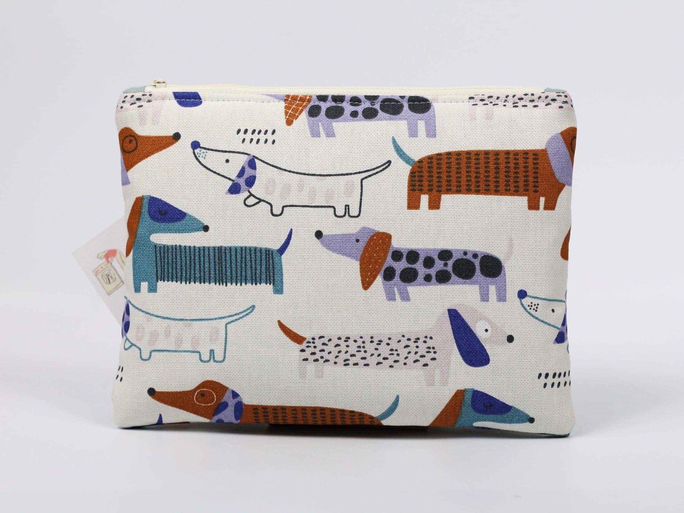 Kosmetyczka płaska - jamniki