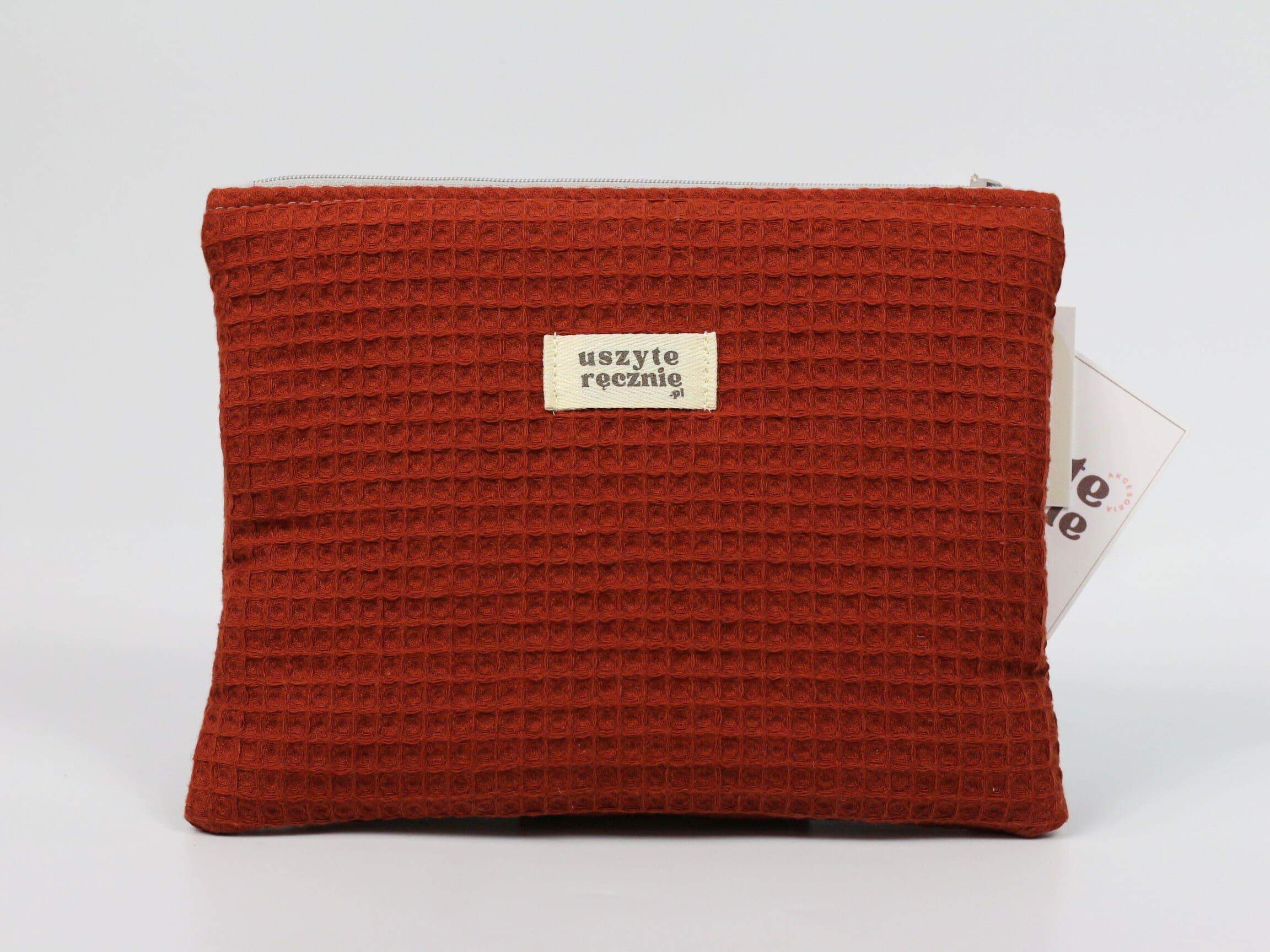 Kosmetyczka płaska - ceglana / case na czytnik e-book