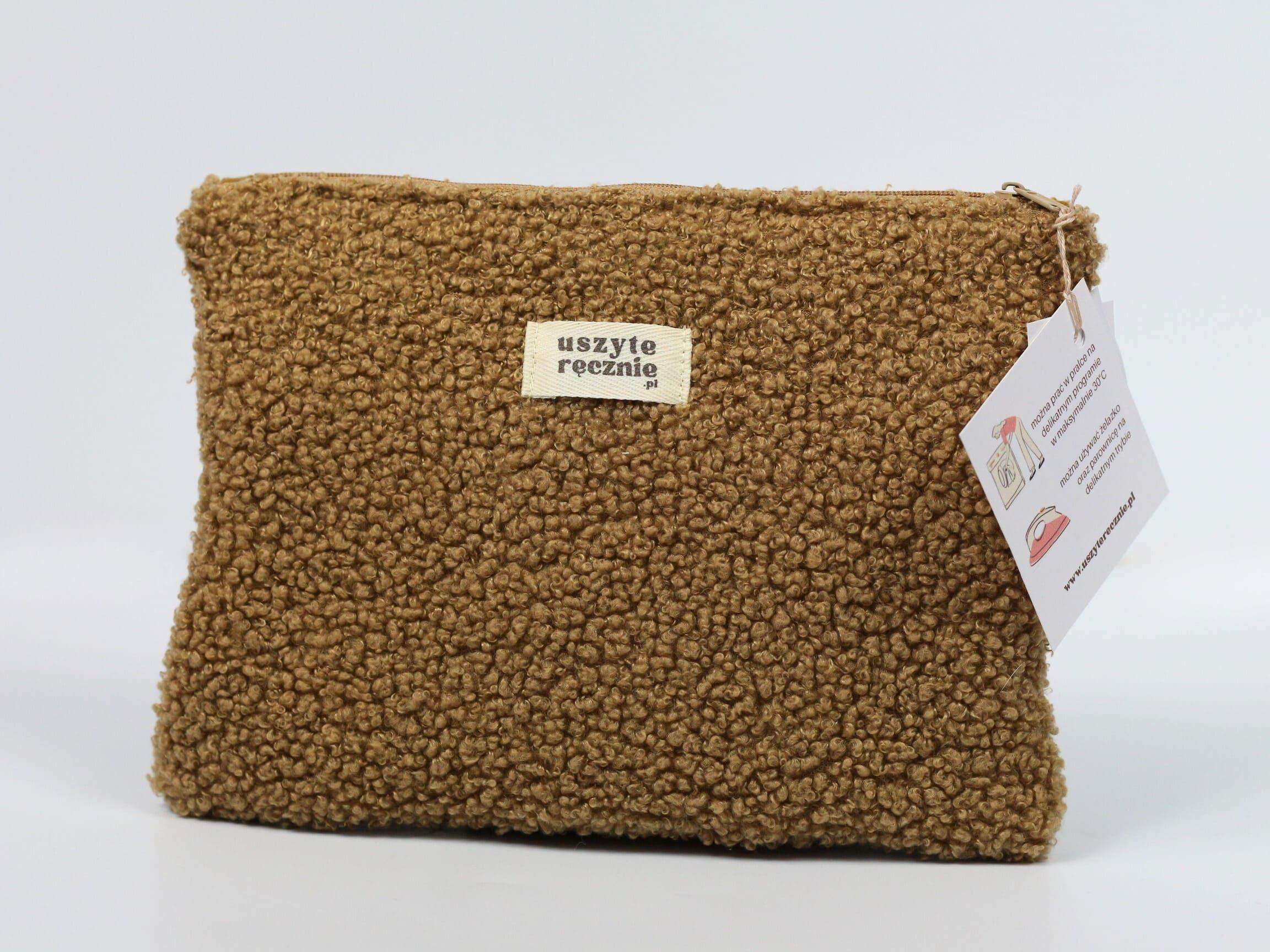 Kosmetyczka płaska - karmelowy miś / case na czytnik e-book