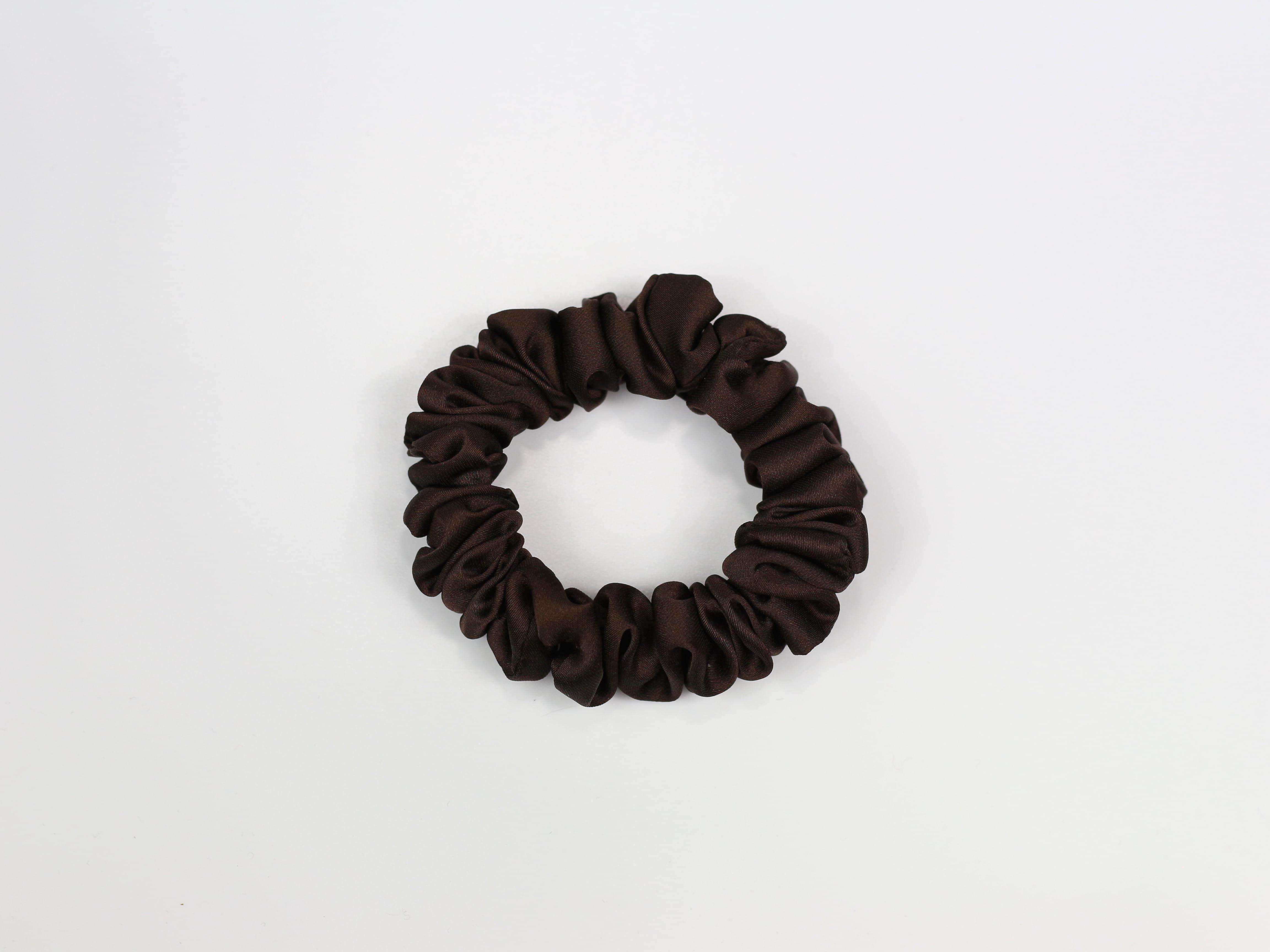 Scrunchie MINI - czekoladowy brąz