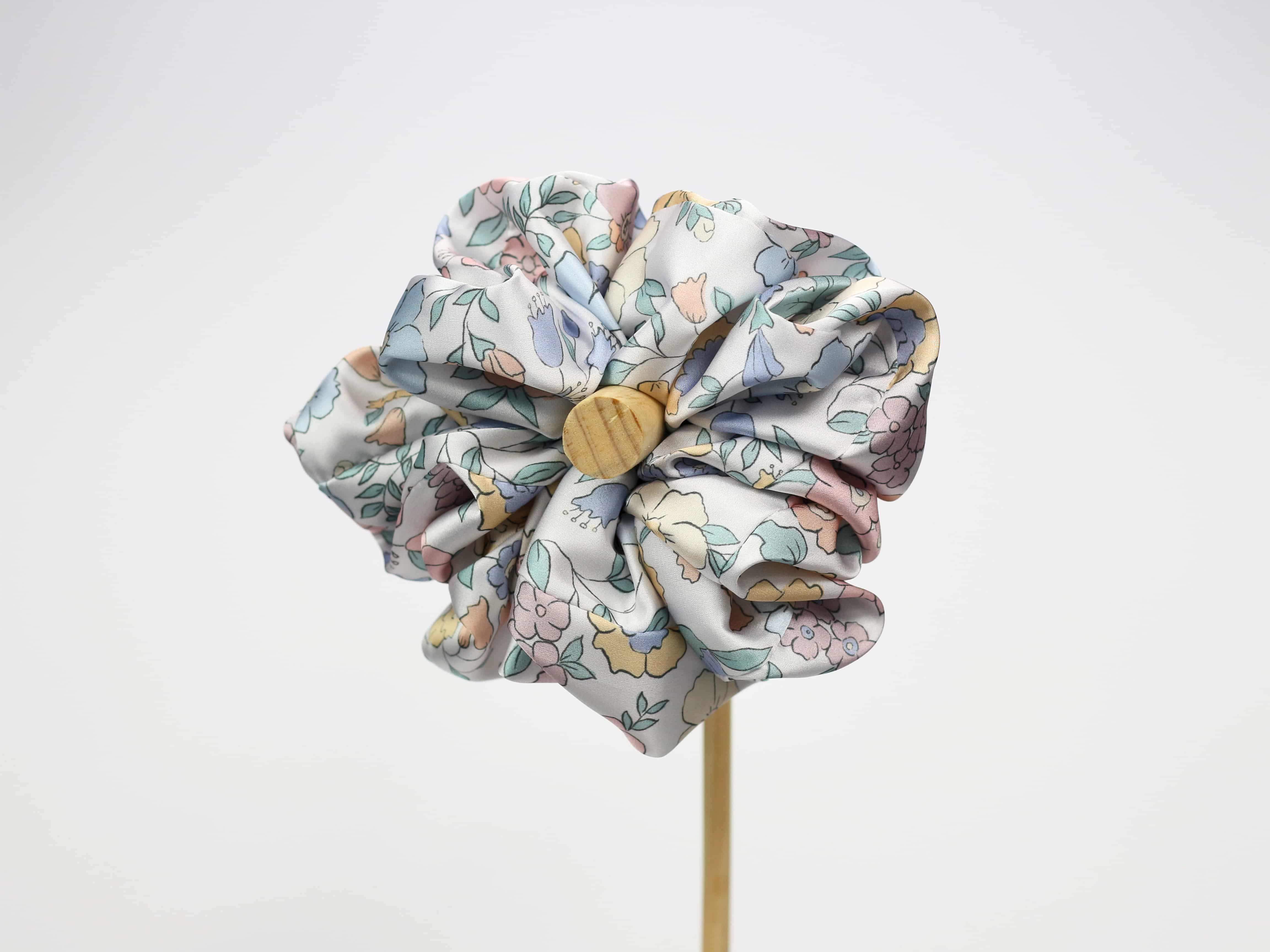 Scrunchie ULTRA - pastelowe kwiatki