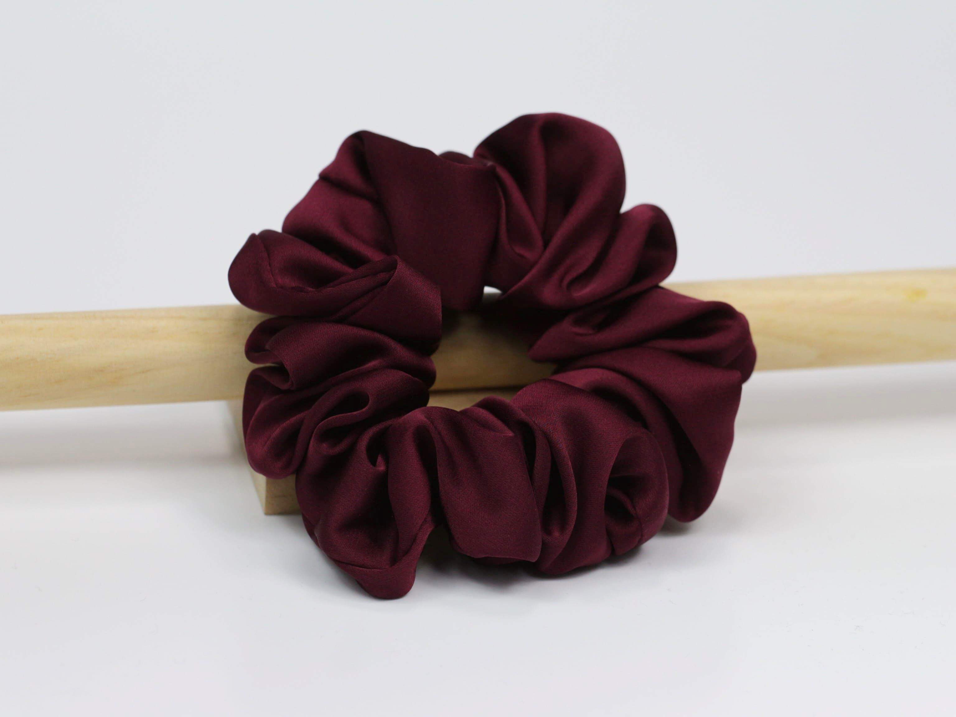 Scrunchie MEDIUM - ciemne bordo