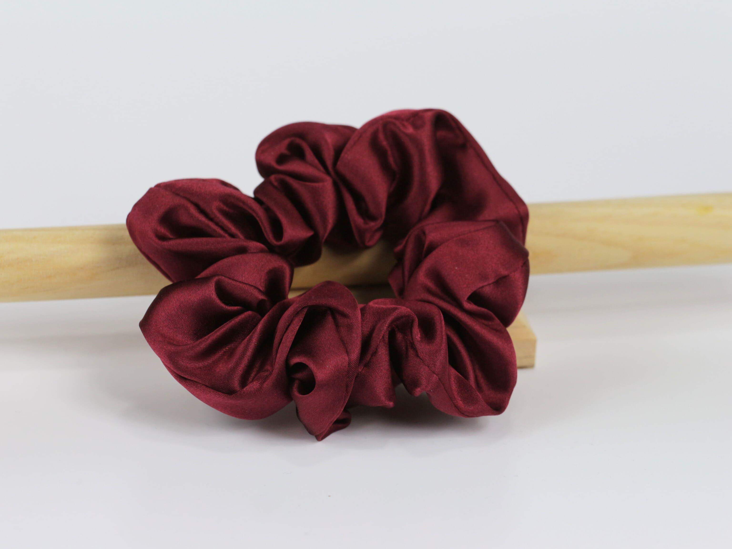 Jedwabna scrunchie MEDIUM - bordo