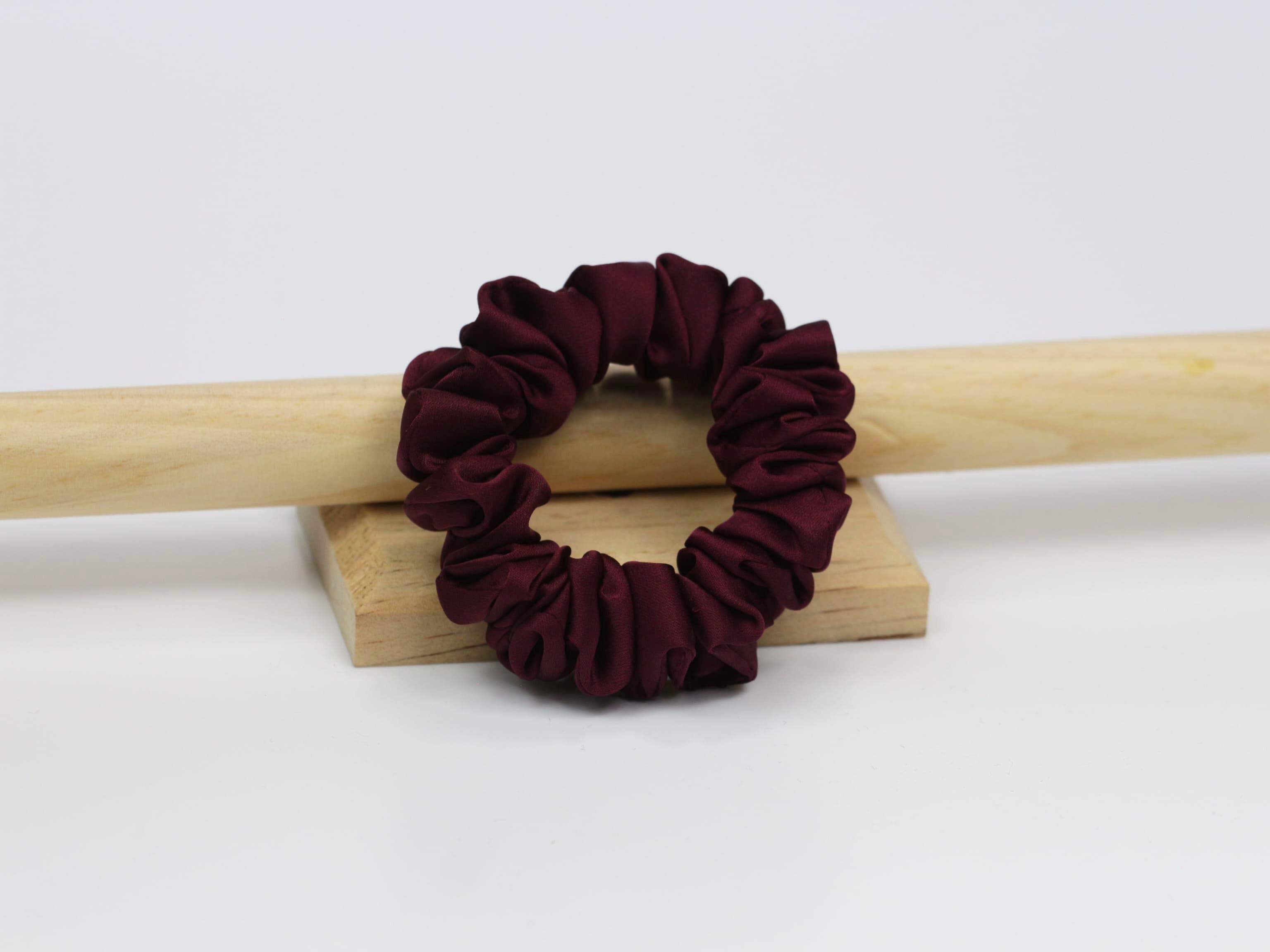 Scrunchie MINI - ciemne bordo