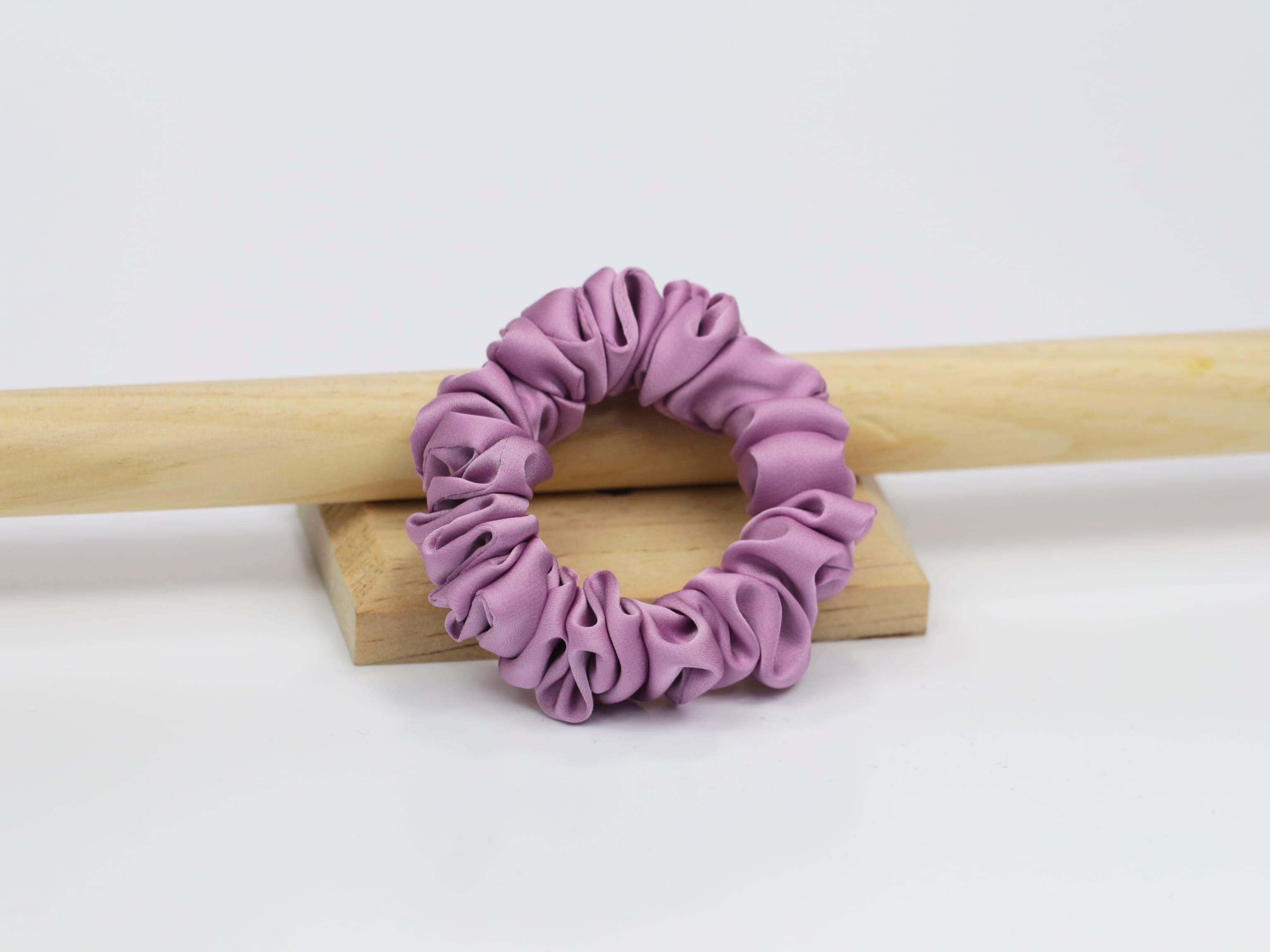 Scrunchie MINI - lawendowy róż