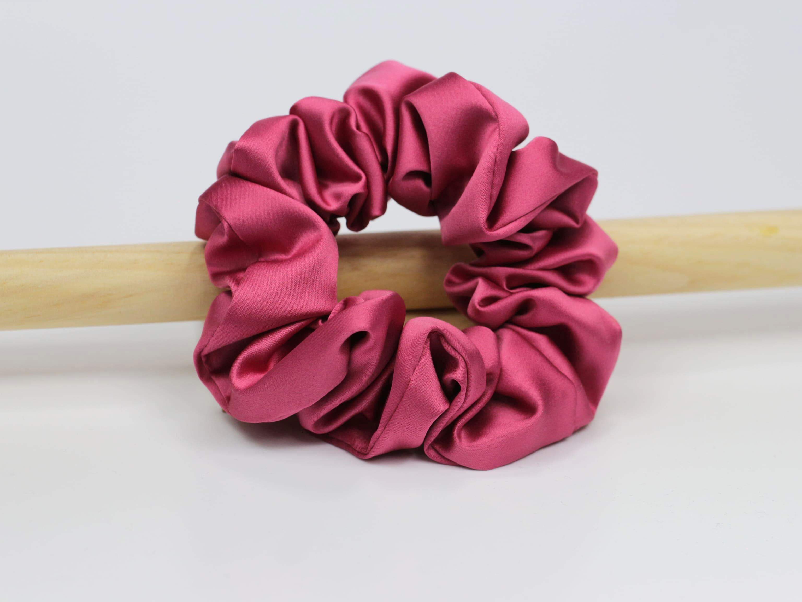 Scrunchie MEDIUM - malinowy róż