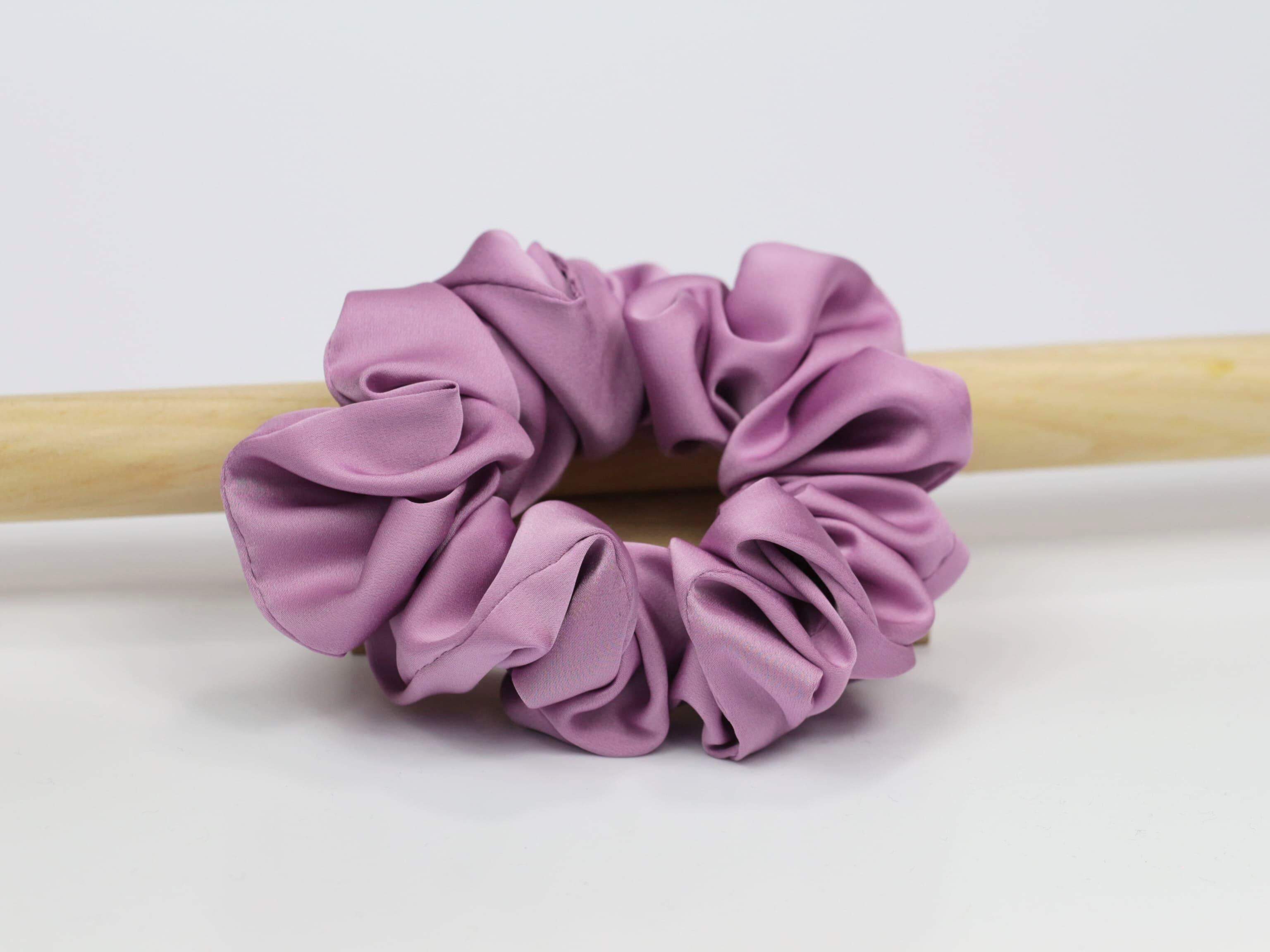 Scrunchie MEDIUM - lawendowy róż