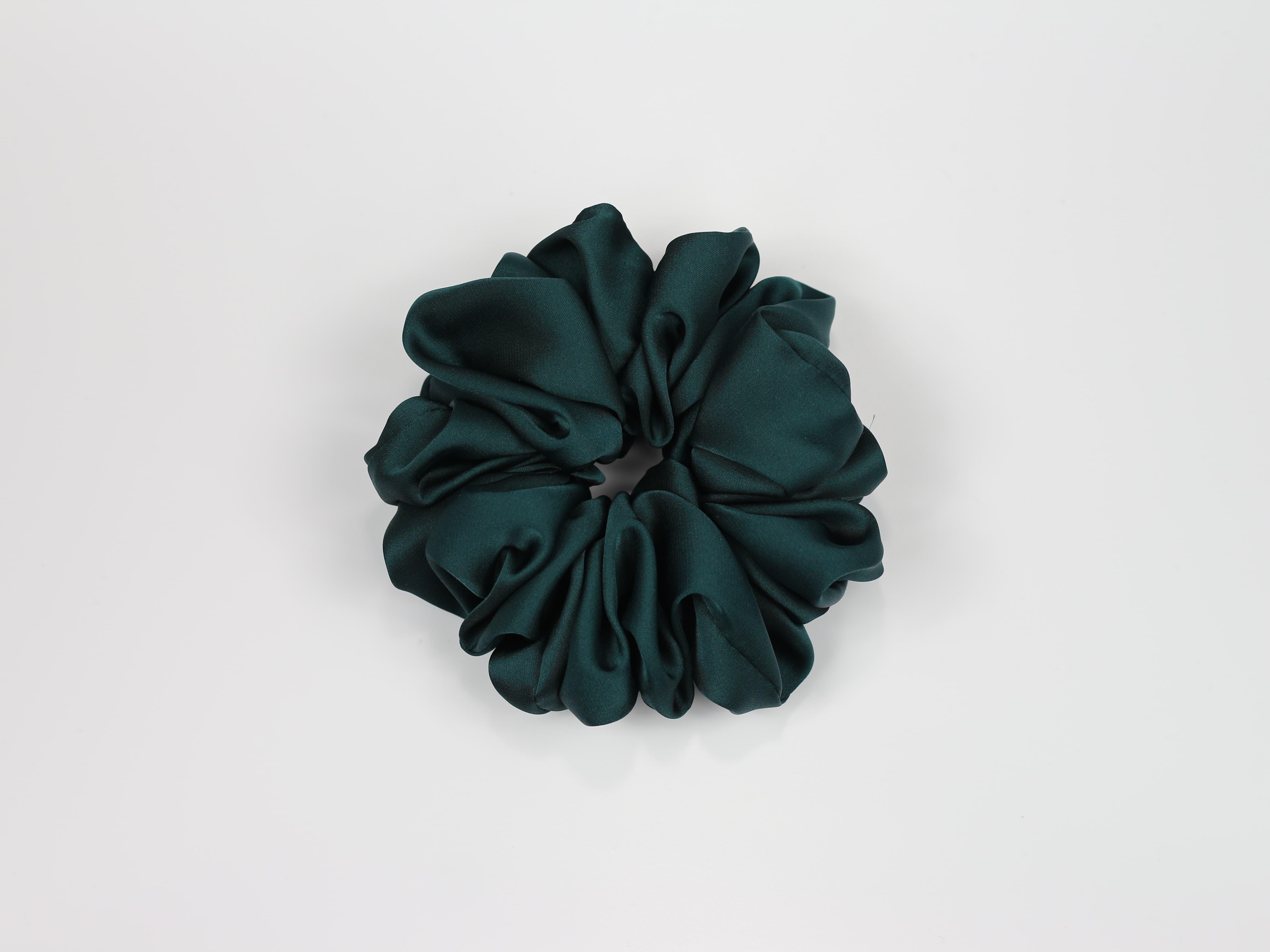 Scrunchie MAXI - butelkowa zieleń