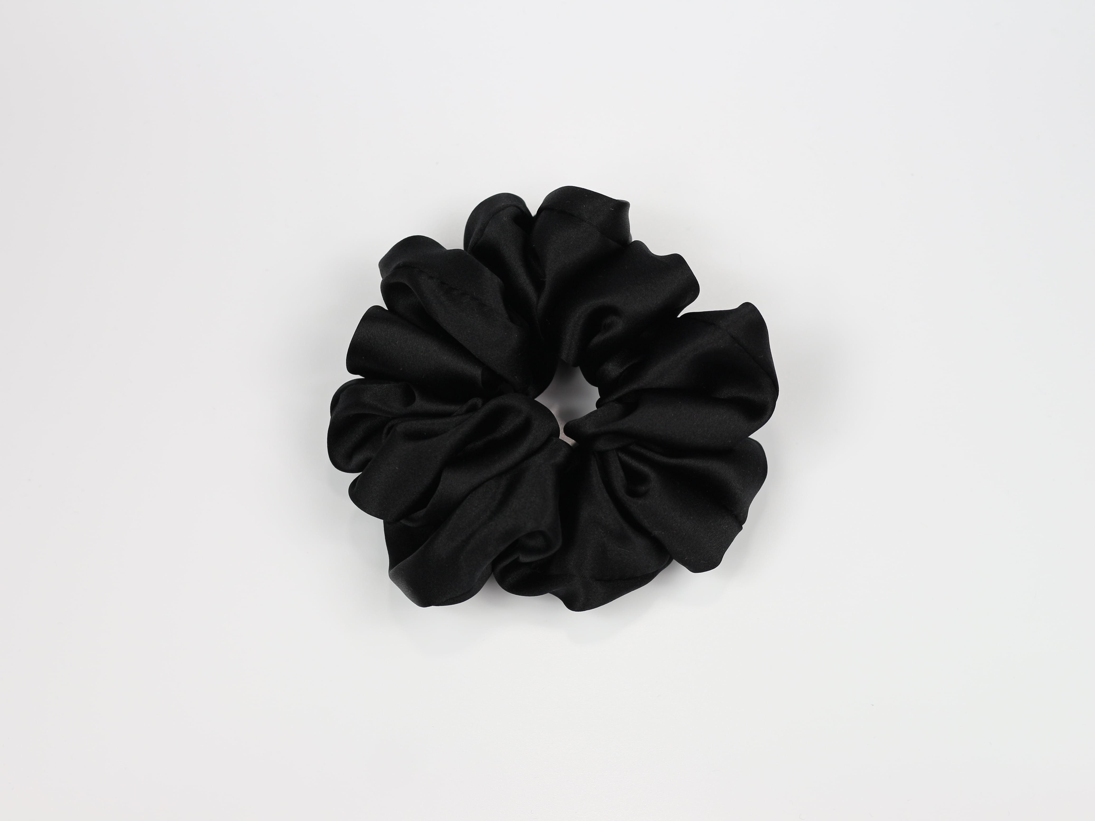 Jedwabna scrunchie MAXI - czarna