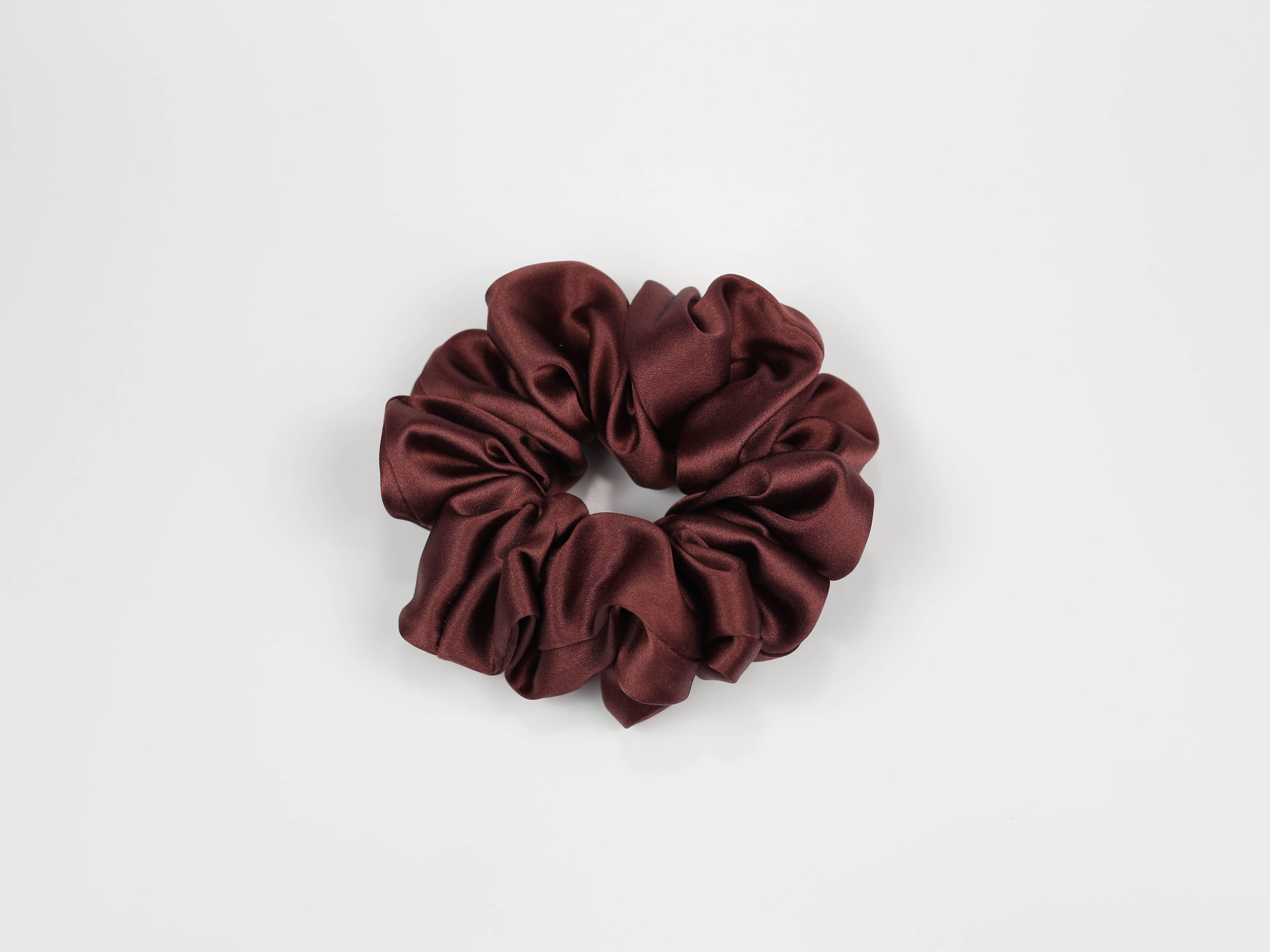 JEDWABNA scrunchie - marsala [OUTLET - KOŃCÓWKA SERII]
