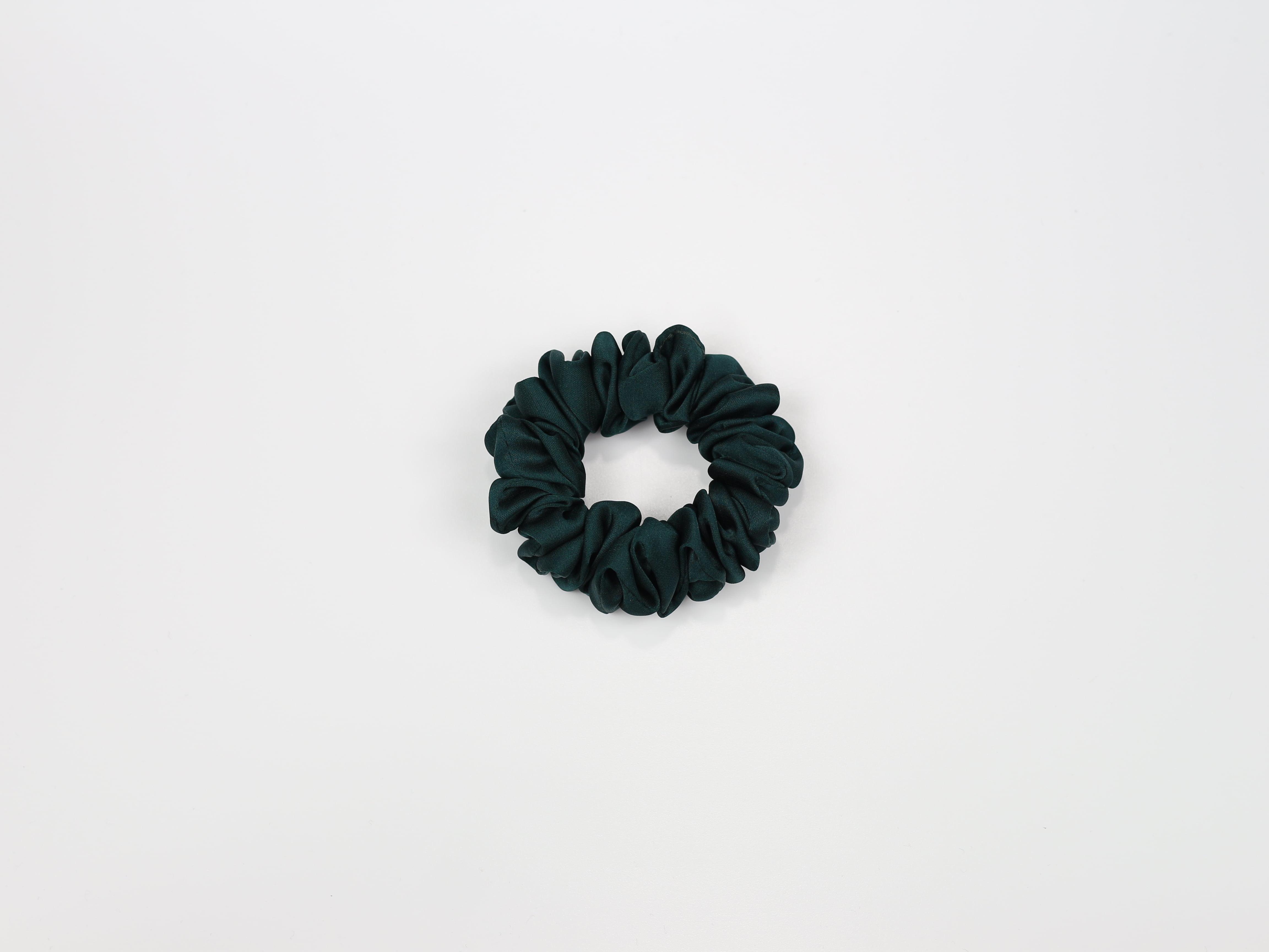 Scrunchie MINI - butelkowa zieleń