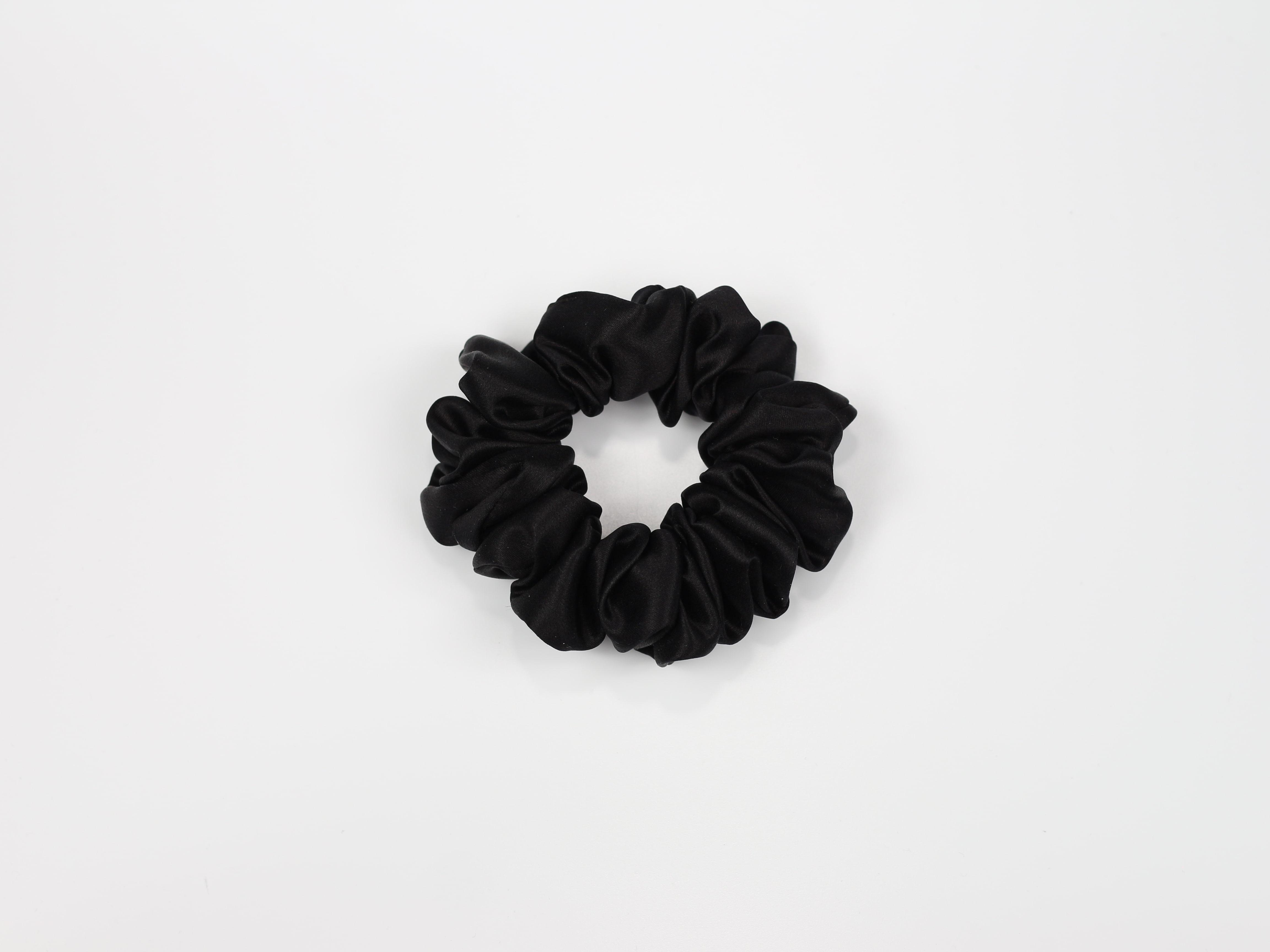 Jedwabna scrunchie STANDARD - gorzka czekolada
