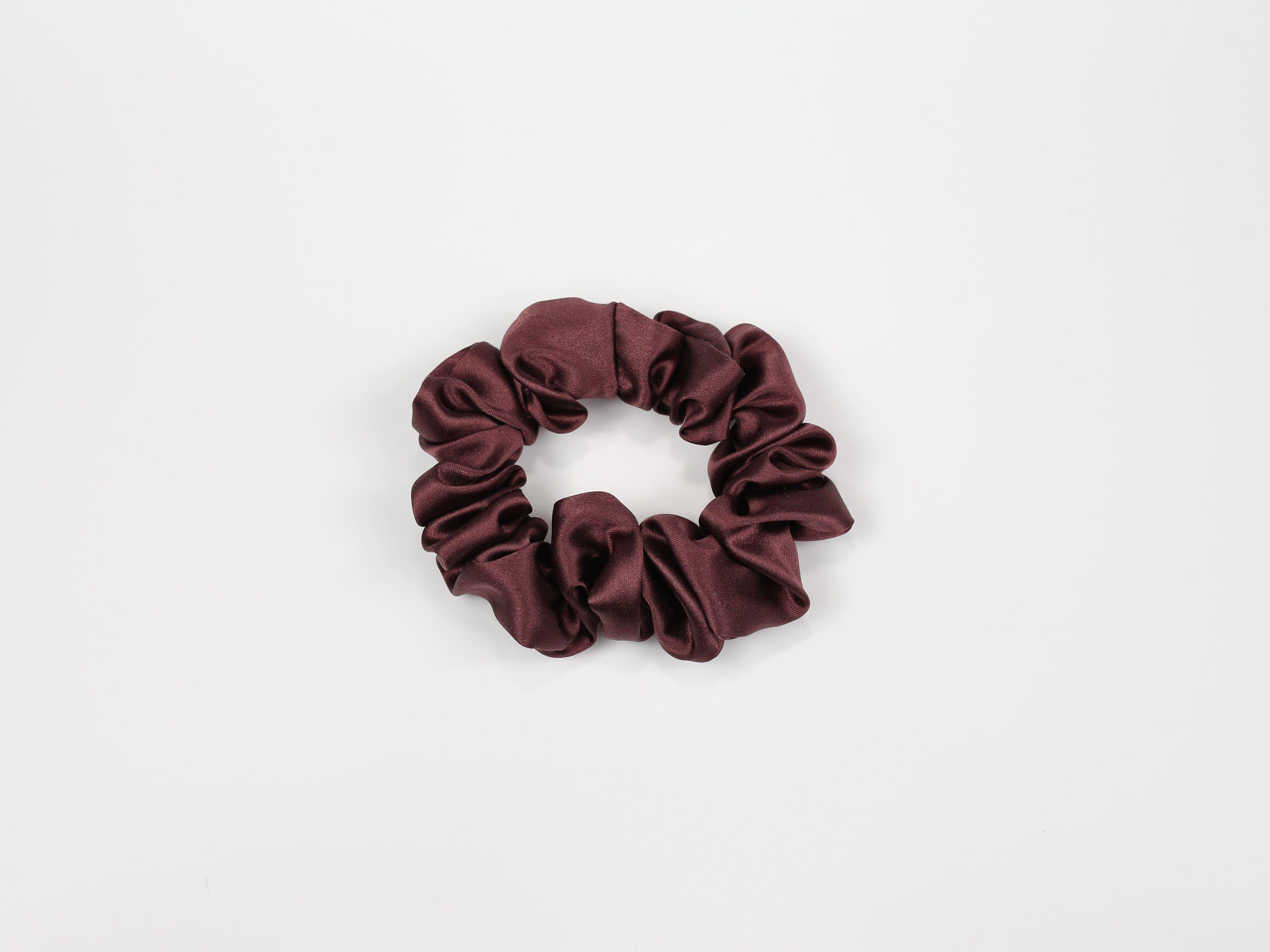 JEDWABNA scrunchie - marsala [OUTLET - KOŃCÓWKA SERII]