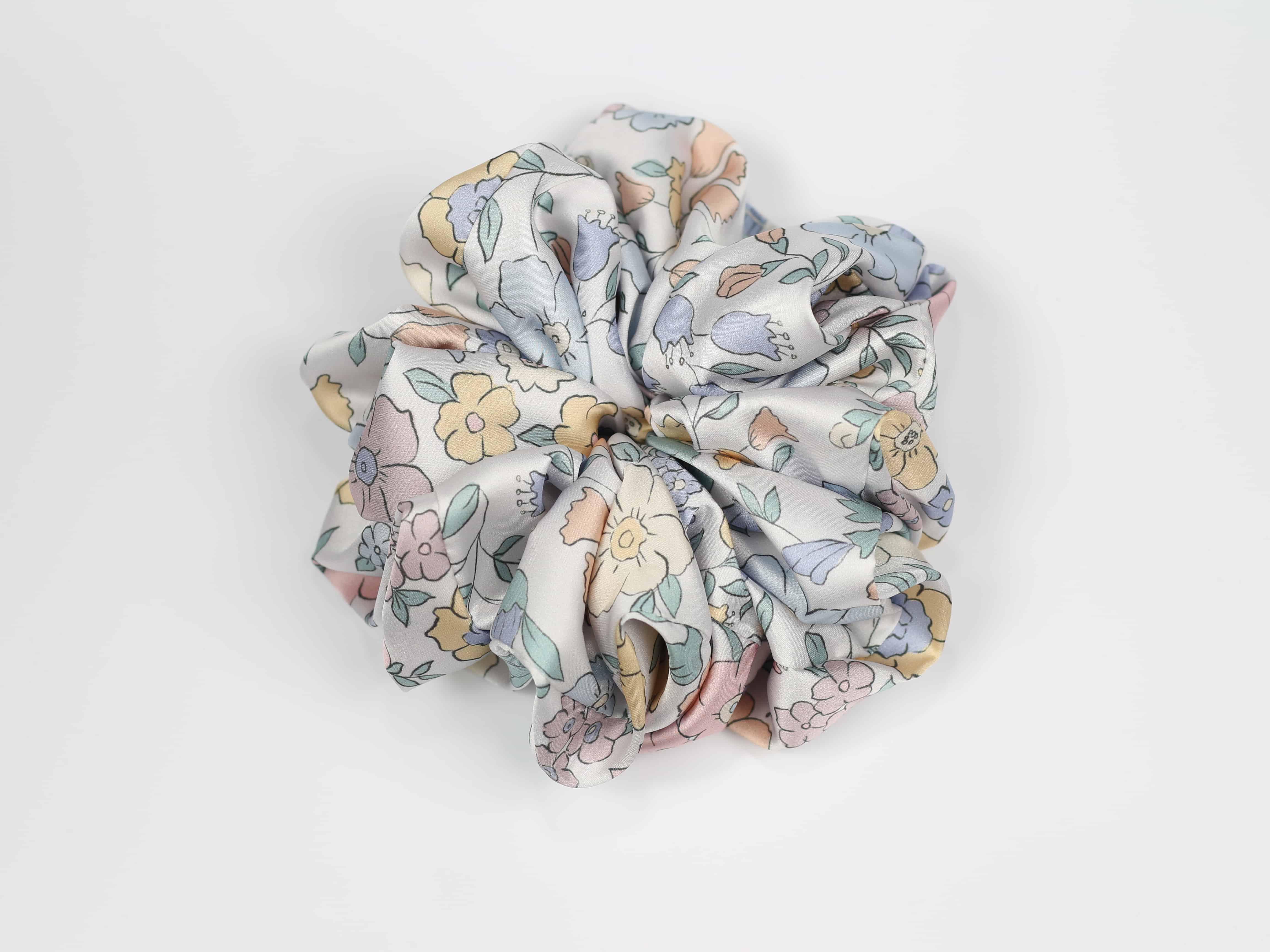 Scrunchie ULTRA - pastelowe kwiatki