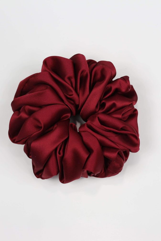 Scrunchie MAXI - bordowa