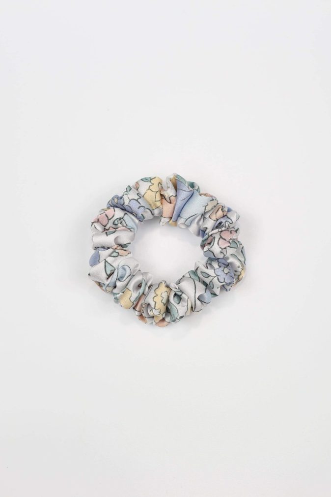 Scrunchie MINI - pastelowe kwiatki