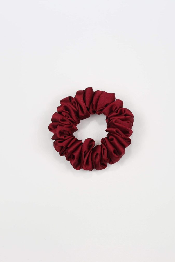 Scrunchie MINI - bordowa