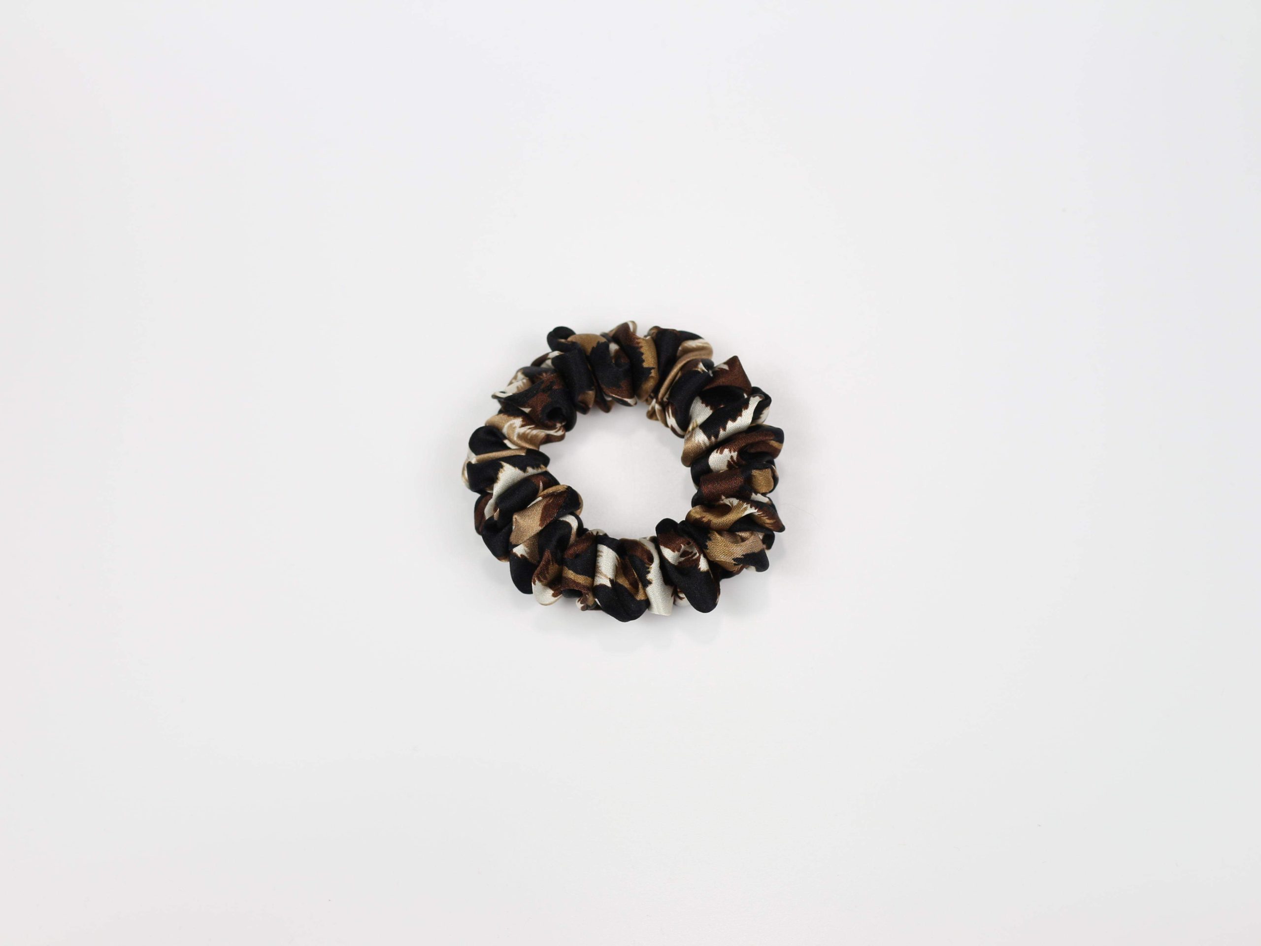 Jedwabna scrunchie MINI - panterka