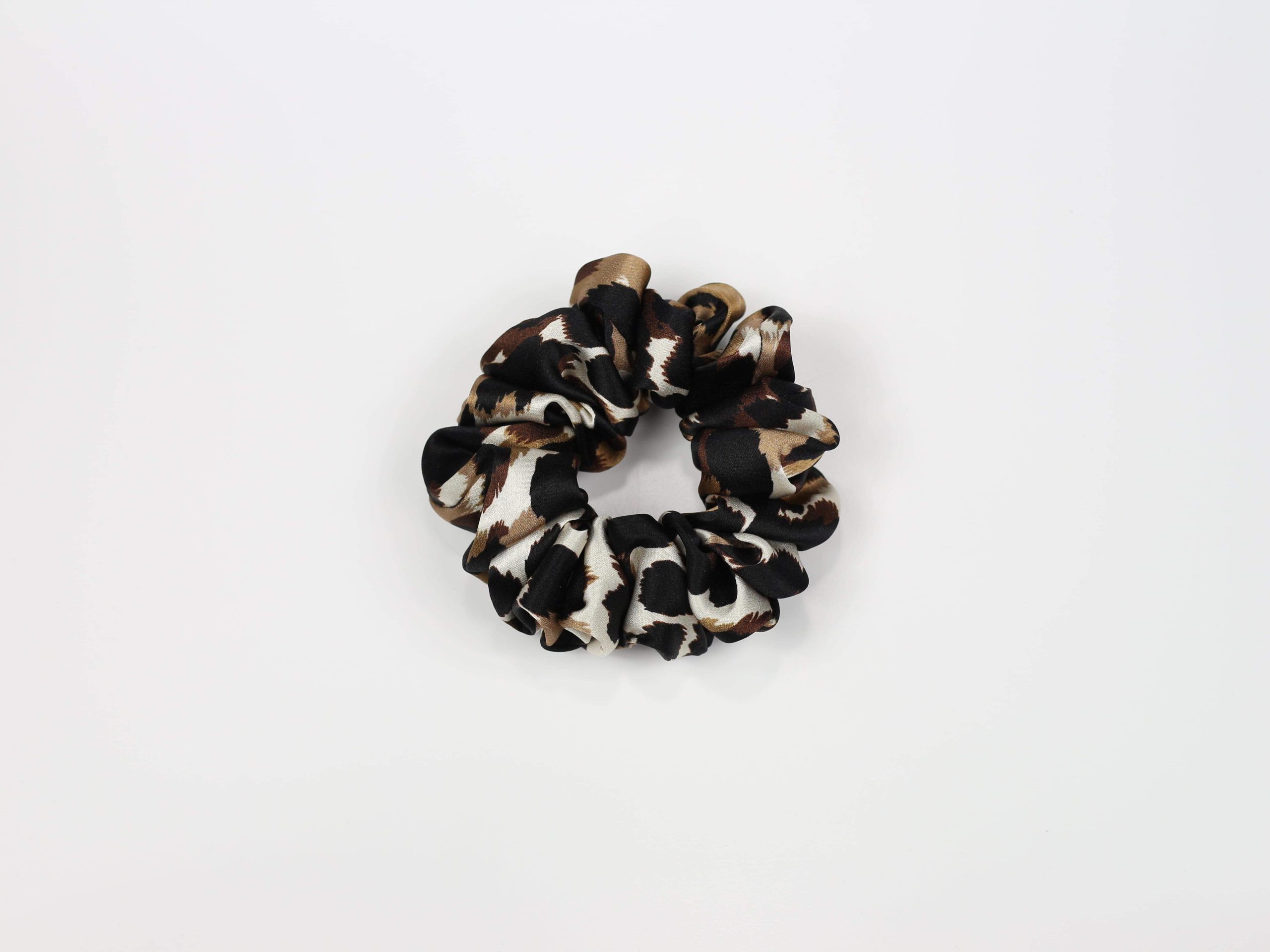 Jedwabna scrunchie STANDARD - panterka