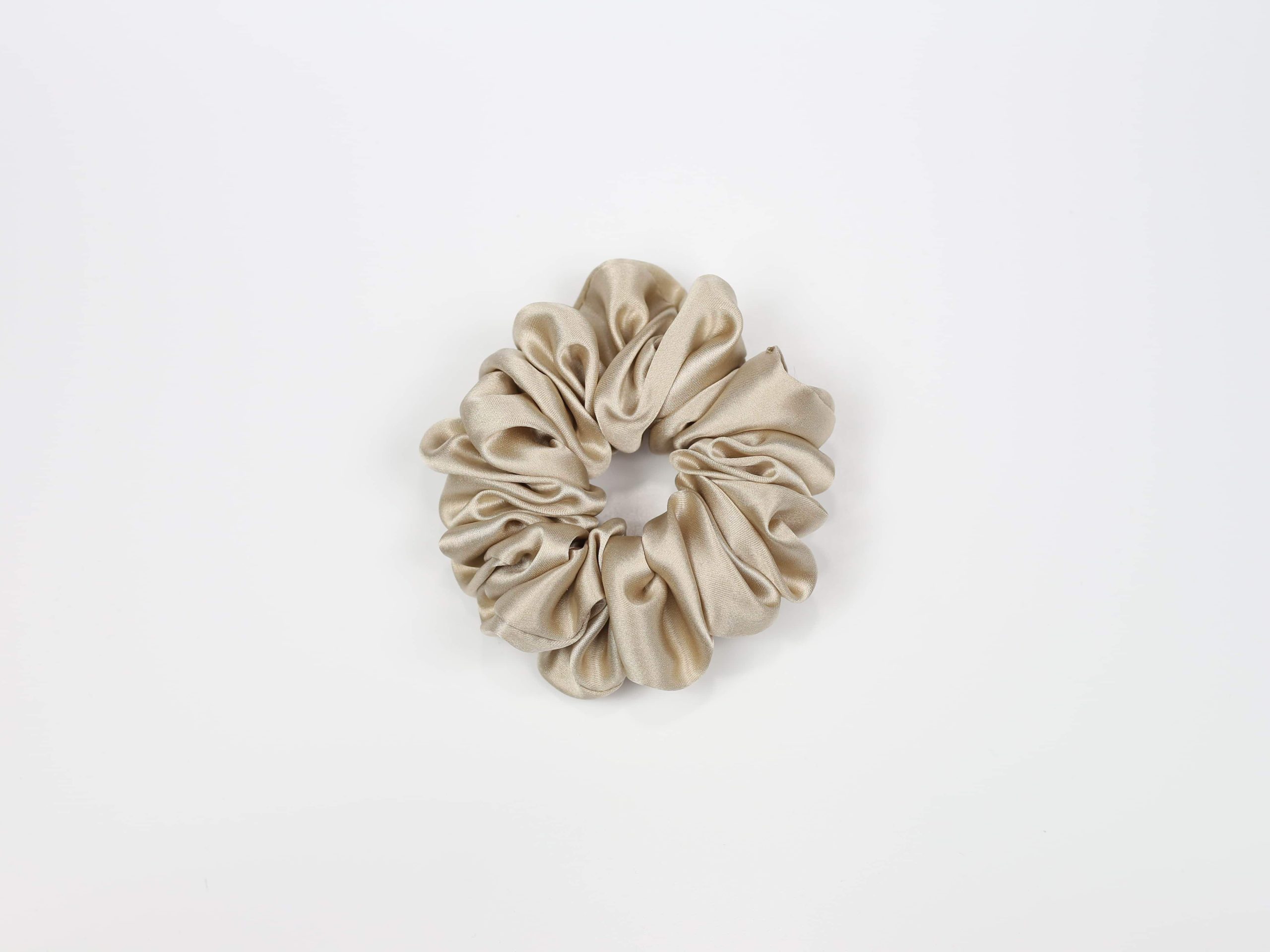 Jedwabna scrunchie STANDARD - perłowy beż